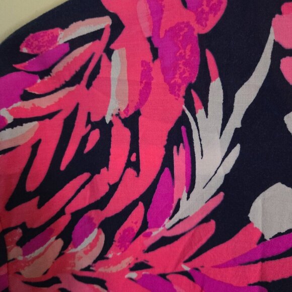 Lilly Pulitzer Sarasota Tunic Top Bright Navy A Jungle In Here Size M - Picture 6 of 10